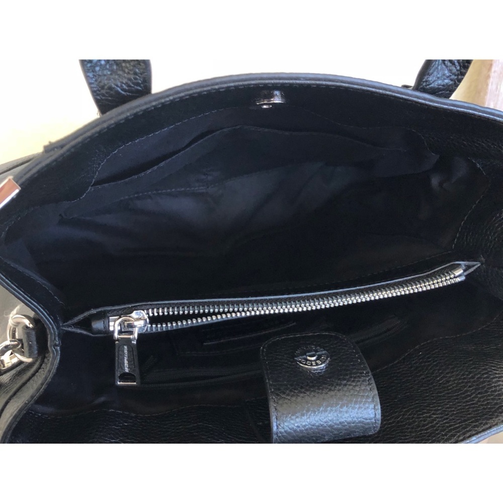 Rebecca Minkoff Saffiano Leather Amorous Shoulder Hand Bag Black - Picture 5 of 8